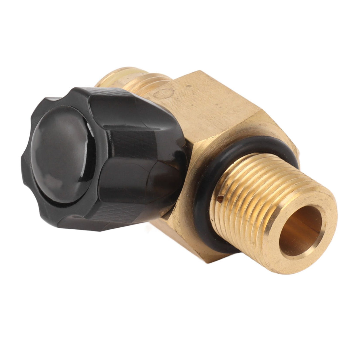 G1/2 14 CO2 Cylinder Refill Adapter 5000psi Maximum Pressure Brass M18x1.5 Refill CO2 Tank Valve Adapter Black