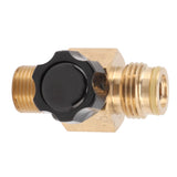 G1/2 14 CO2 Cylinder Refill Adapter 5000psi Maximum Pressure Brass M18x1.5 Refill CO2 Tank Valve Adapter Black