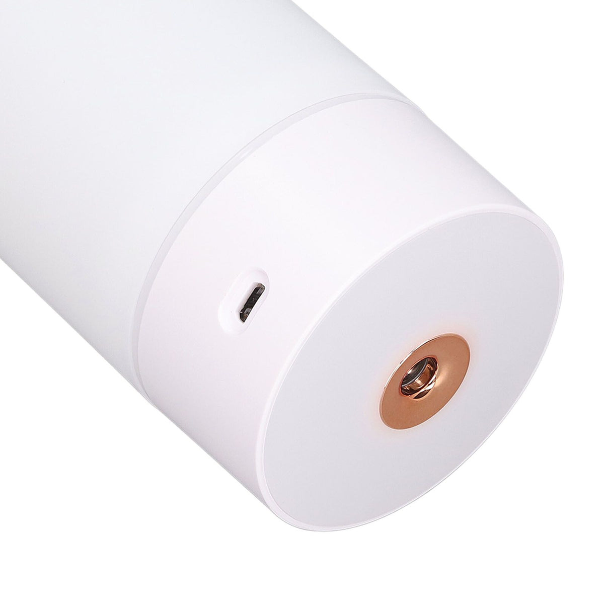 300ml Small Cool Mist Humidifier Portable Desktop Mini Humidifier with Colorful Light for Car House Office Travel White
