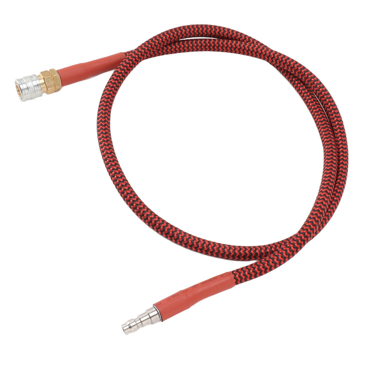 8mm CO2 Filling Bottle Hose 36inch Low Pressure Hose Strong Sealing Red Black Wrapped Hose for CO2 Filling Cylinder