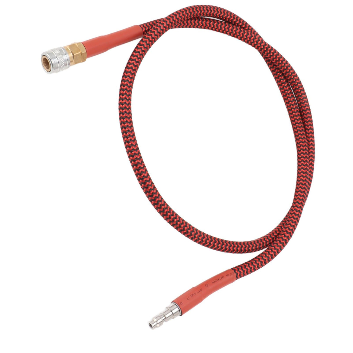 8mm CO2 Filling Bottle Hose 36inch Low Pressure Hose Strong Sealing Red Black Wrapped Hose for CO2 Filling Cylinder