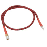8mm CO2 Filling Bottle Hose 36inch Low Pressure Hose Strong Sealing Red Black Wrapped Hose for CO2 Filling Cylinder - Close-Up Angle