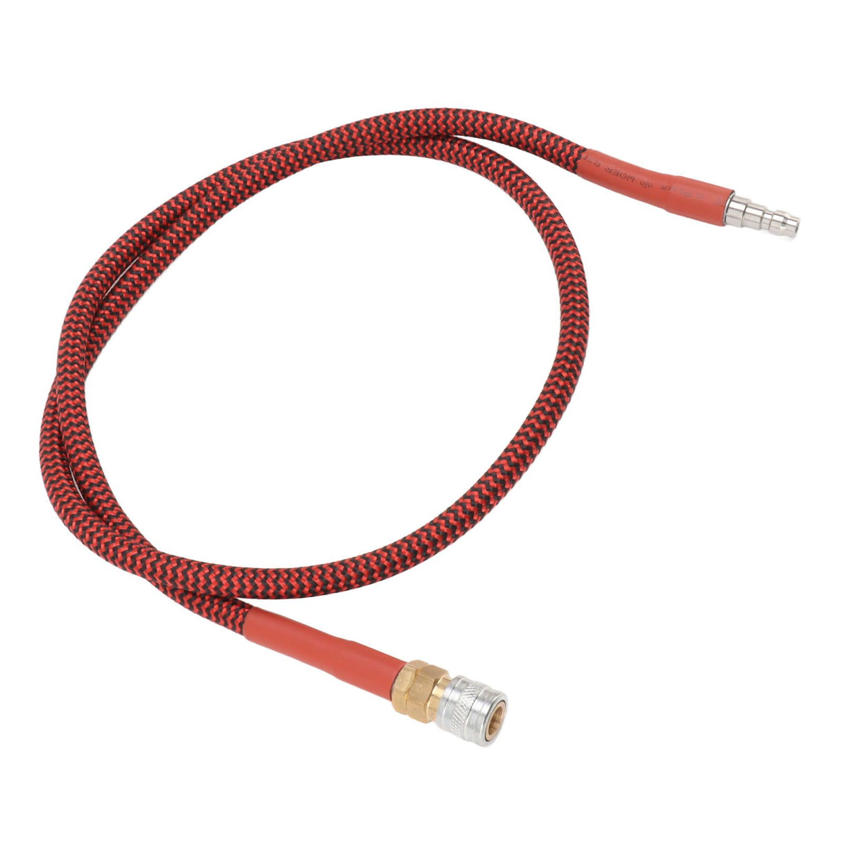 8mm CO2 Filling Bottle Hose 36inch Low Pressure Hose Strong Sealing Red Black Wrapped Hose for CO2 Filling Cylinder
