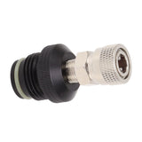 CO2 Tank Female Adapter Leakage Proof Stainless Steel Aluminum Alloy 8mm G1/2 14 Hose Quick Connect Female Fitting - Top-Down View