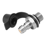 CO2 Inflation Connector M10x1 Male Stainless Steel Soda Water Bottle Parts with Gasket - Front View
