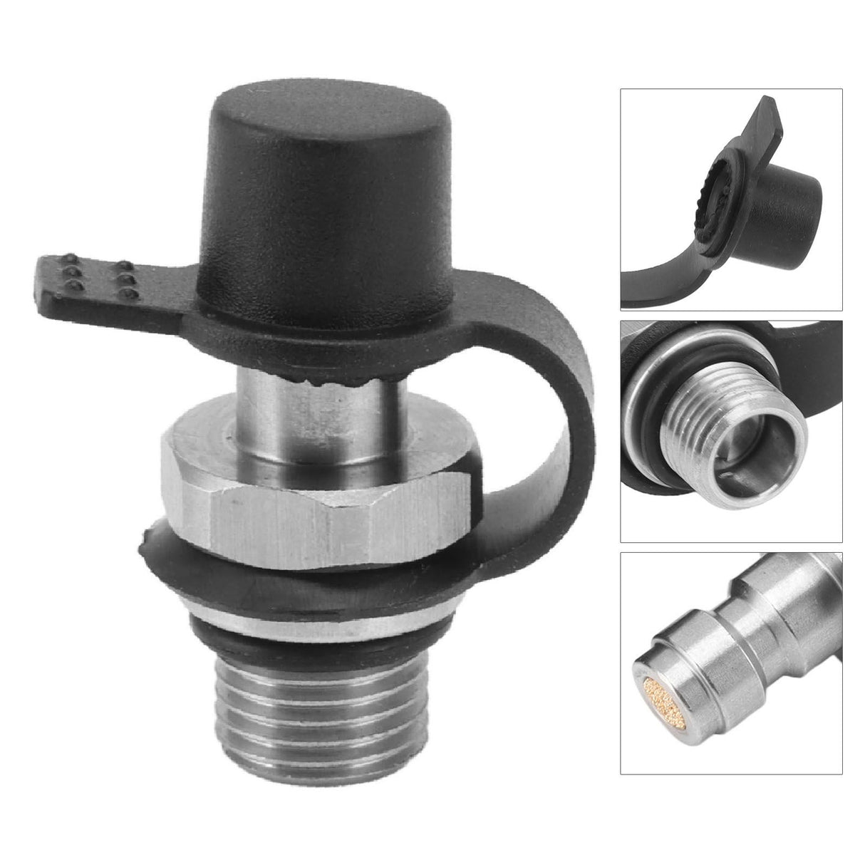 CO2 Inflation Connector M10x1 Male Stainless Steel Soda Water Bottle Parts with Gasket