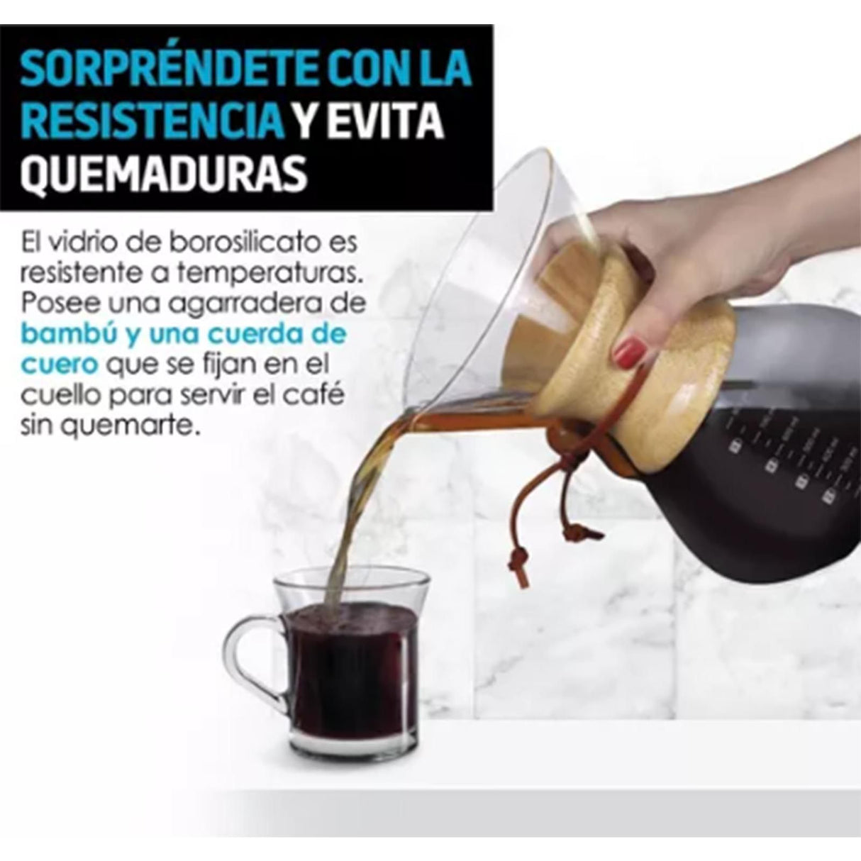 800ml Pour Over Coffee Maker High Borosilicate Glass Manual Coffee Dripper with Stainless Steel Filter