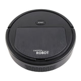 Robot Vacuum Cleaner 3 in 1 Rechargeable Low Noise Intelligent Mop Robot Sweeper for Hair Dust Debris Black