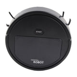 Robot Vacuum Cleaner 3 in 1 Rechargeable Low Noise Intelligent Mop Robot Sweeper for Hair Dust Debris Black