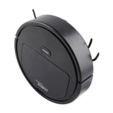 Robot Vacuum Cleaner 3 in 1 Rechargeable Low Noise Intelligent Mop Robot Sweeper for Hair Dust Debris Black - Close-Up Angle