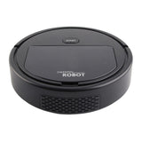 Robot Vacuum Cleaner 3 in 1 Rechargeable Low Noise Intelligent Mop Robot Sweeper for Hair Dust Debris Black