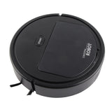 Robot Vacuum Cleaner 3 in 1 Rechargeable Low Noise Intelligent Mop Robot Sweeper for Hair Dust Debris Black