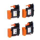 4 Pcs Printhead Printer Head Magenta Black Cyan Yellow Print Head Replacement for HP Designjet 100 110 111 500 510 800 813 850 - Front View