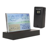 Weather Clock Transparent ABS Wireless Multifunctional Temperature Alarm Clock with Color Screen