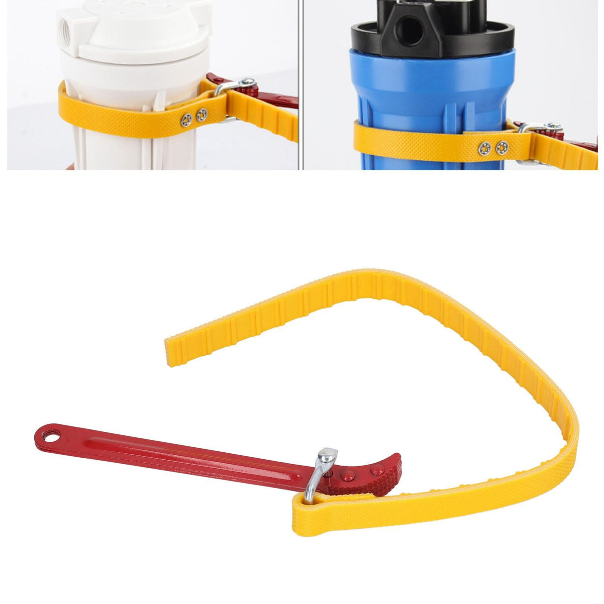 Universal Filter Bottle Wrench Anti Skid Adjustable Strap Wrench for 10in 20in Filter Bottle
