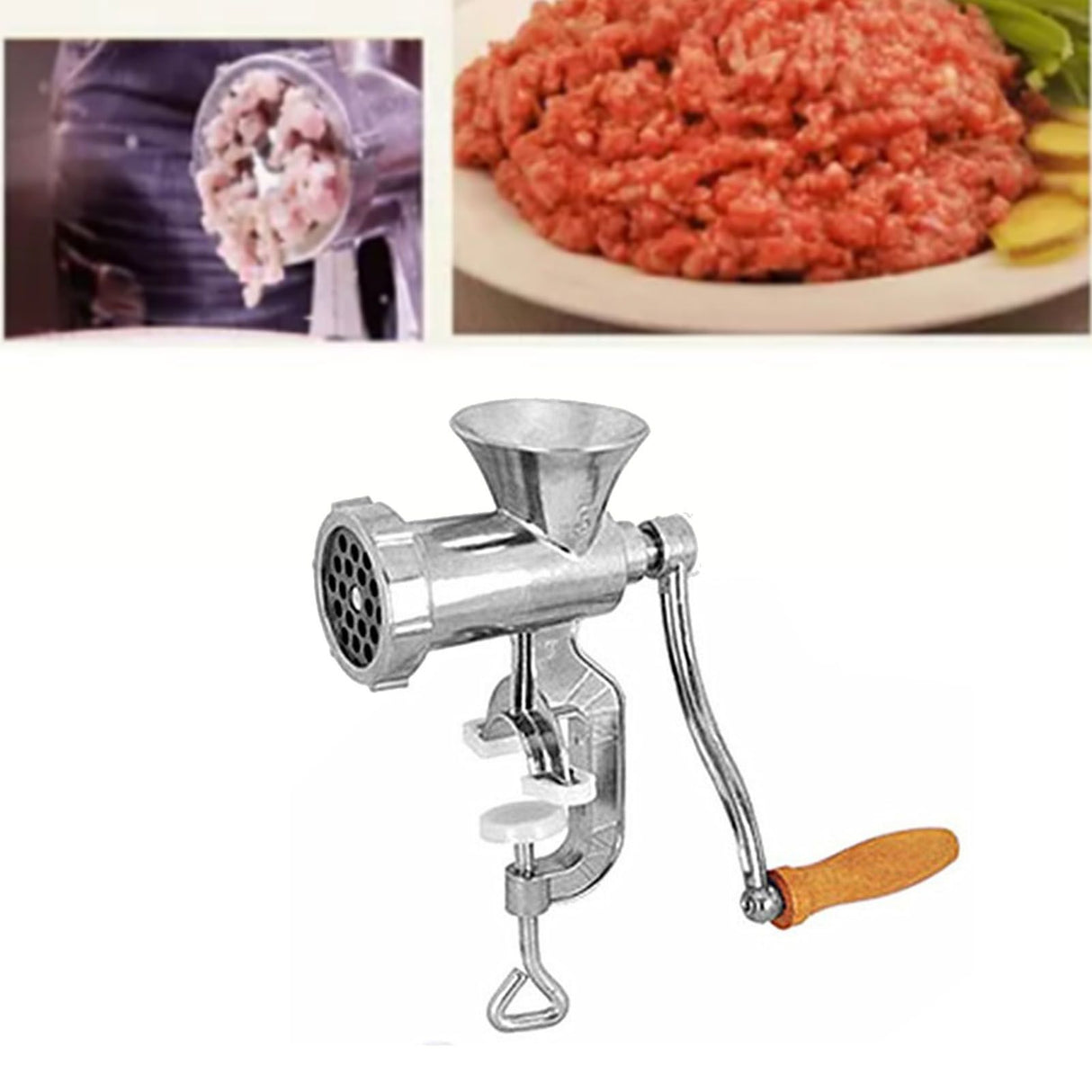 Manual Meat Grinder Aluminum Alloy Hand Crank Meat Vegetable Grinding Machine for Kitchen