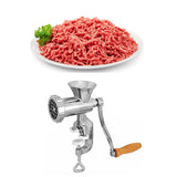 Manual Meat Grinder Aluminum Alloy Hand Crank Meat Vegetable Grinding Machine for Kitchen - Rear View