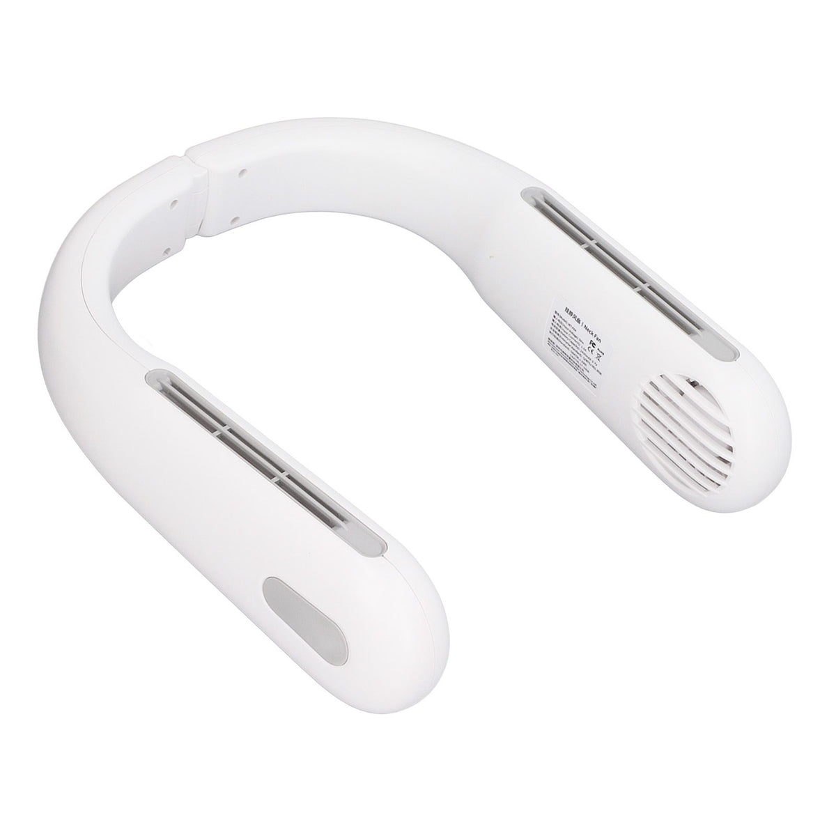 Mini Portable Neck Fan with 3 Wind Speeds Rapid Cooling USB Hanging Neck Electric Fan for Sports Travel Outdoor White