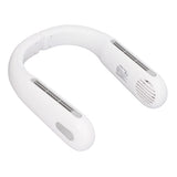 Mini Portable Neck Fan with 3 Wind Speeds Rapid Cooling USB Hanging Neck Electric Fan for Sports Travel Outdoor White