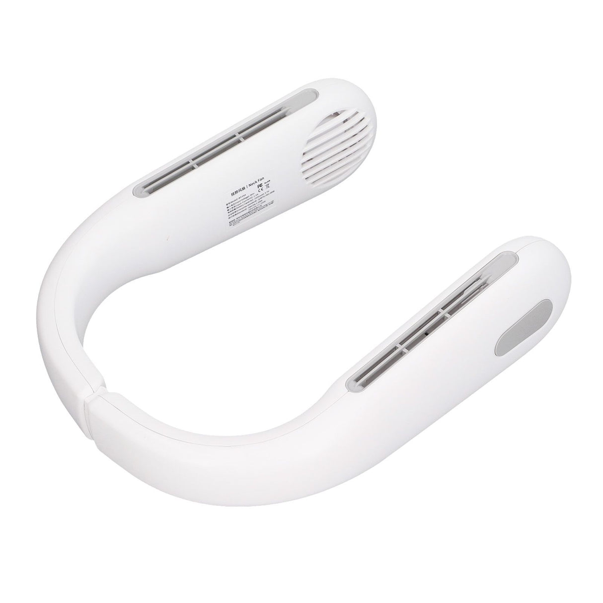 Mini Portable Neck Fan with 3 Wind Speeds Rapid Cooling USB Hanging Neck Electric Fan for Sports Travel Outdoor White