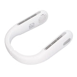 Mini Portable Neck Fan with 3 Wind Speeds Rapid Cooling USB Hanging Neck Electric Fan for Sports Travel Outdoor White