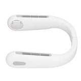 Mini Portable Neck Fan with 3 Wind Speeds Rapid Cooling USB Hanging Neck Electric Fan for Sports Travel Outdoor White
