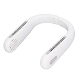 Mini Portable Neck Fan with 3 Wind Speeds Rapid Cooling USB Hanging Neck Electric Fan for Sports Travel Outdoor White