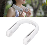 Mini Portable Neck Fan with 3 Wind Speeds Rapid Cooling USB Hanging Neck Electric Fan for Sports Travel Outdoor White