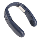 Hanging Neck Fans Portable Semiconductor Dual Cooling 3 Wind Speed Adjustable Mini USB Charging Neck Cooling Fan Blue