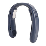 Hanging Neck Fans Portable Semiconductor Dual Cooling 3 Wind Speed Adjustable Mini USB Charging Neck Cooling Fan Blue