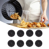 8pcs Fryer Silicone Feet Scratch Proof Round Heat Insulation Kitchen Fryer Tray Feet for Frying Pan Barbecue Pan - Extra Image
