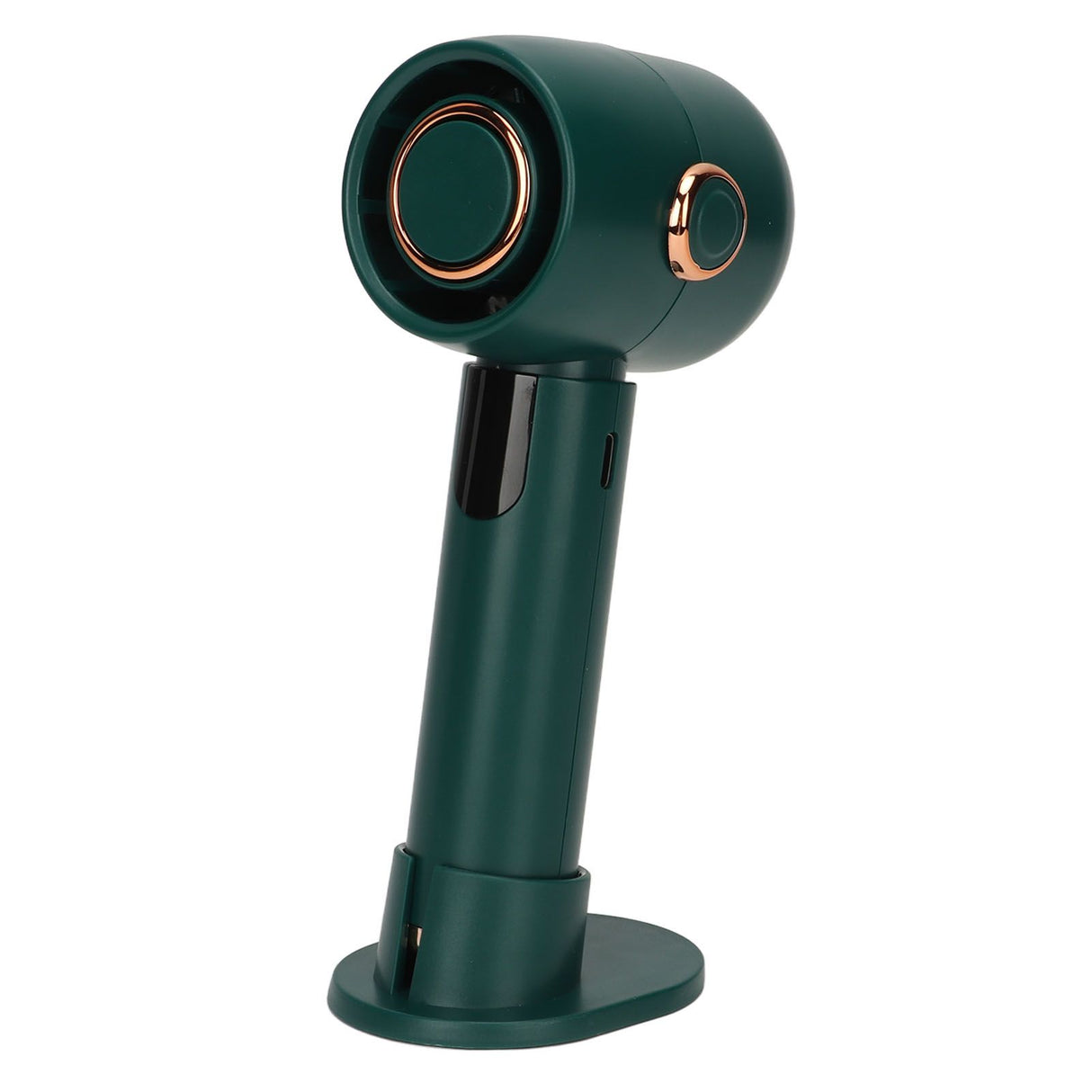 Smart Digital Display Handheld Fan Leafless Silent Small Turbine Fan Pocket Portable USB Electric Fan for Desktop Green