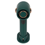 Smart Digital Display Handheld Fan Leafless Silent Small Turbine Fan Pocket Portable USB Electric Fan for Desktop Green - Top-Down View