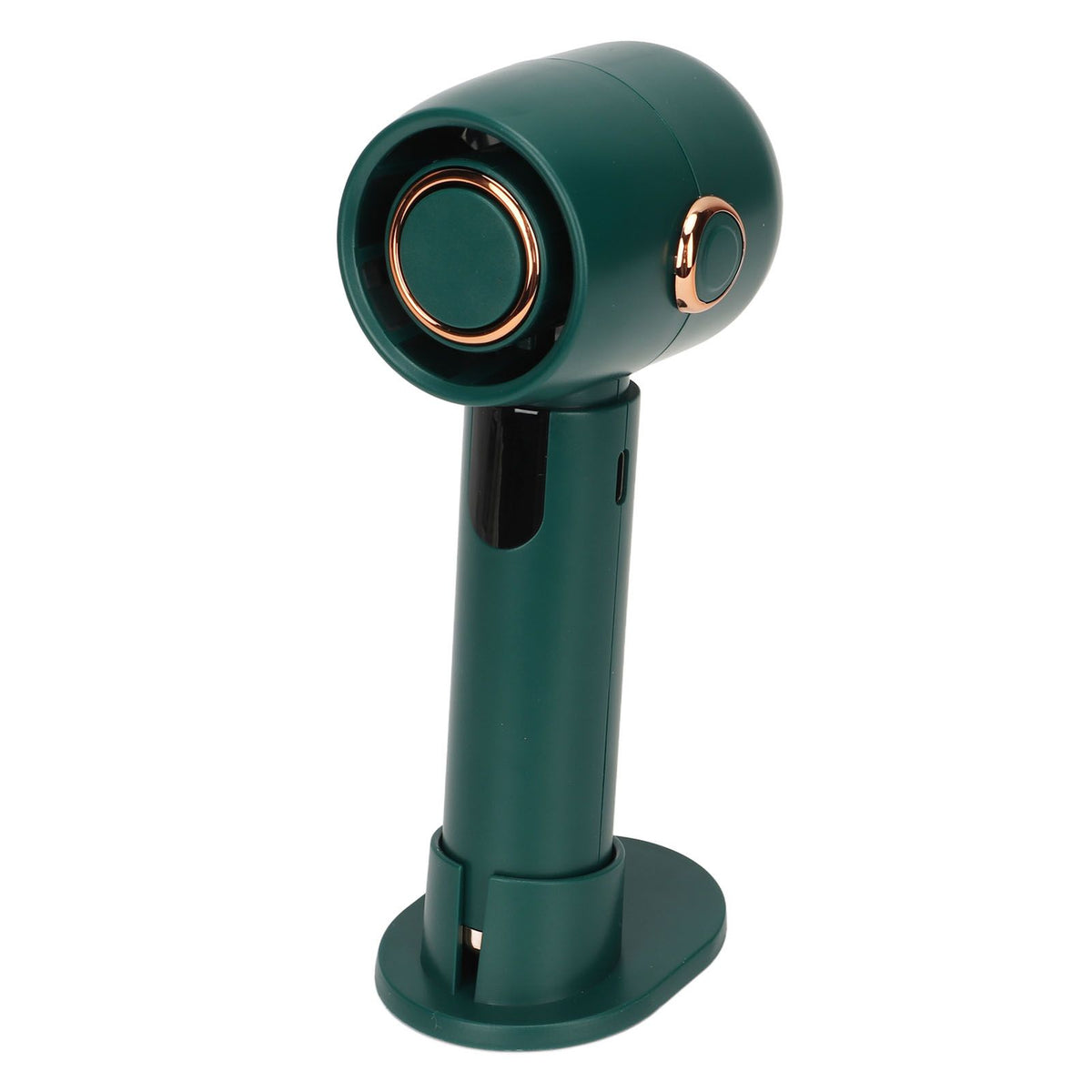 Smart Digital Display Handheld Fan Leafless Silent Small Turbine Fan Pocket Portable USB Electric Fan for Desktop Green