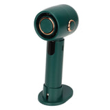 Smart Digital Display Handheld Fan Leafless Silent Small Turbine Fan Pocket Portable USB Electric Fan for Desktop Green - Rear View