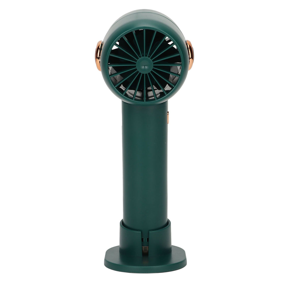 Smart Digital Display Handheld Fan Leafless Silent Small Turbine Fan Pocket Portable USB Electric Fan for Desktop Green
