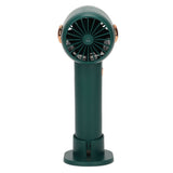 Smart Digital Display Handheld Fan Leafless Silent Small Turbine Fan Pocket Portable USB Electric Fan for Desktop Green