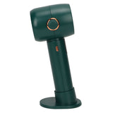 Smart Digital Display Handheld Fan Leafless Silent Small Turbine Fan Pocket Portable USB Electric Fan for Desktop Green