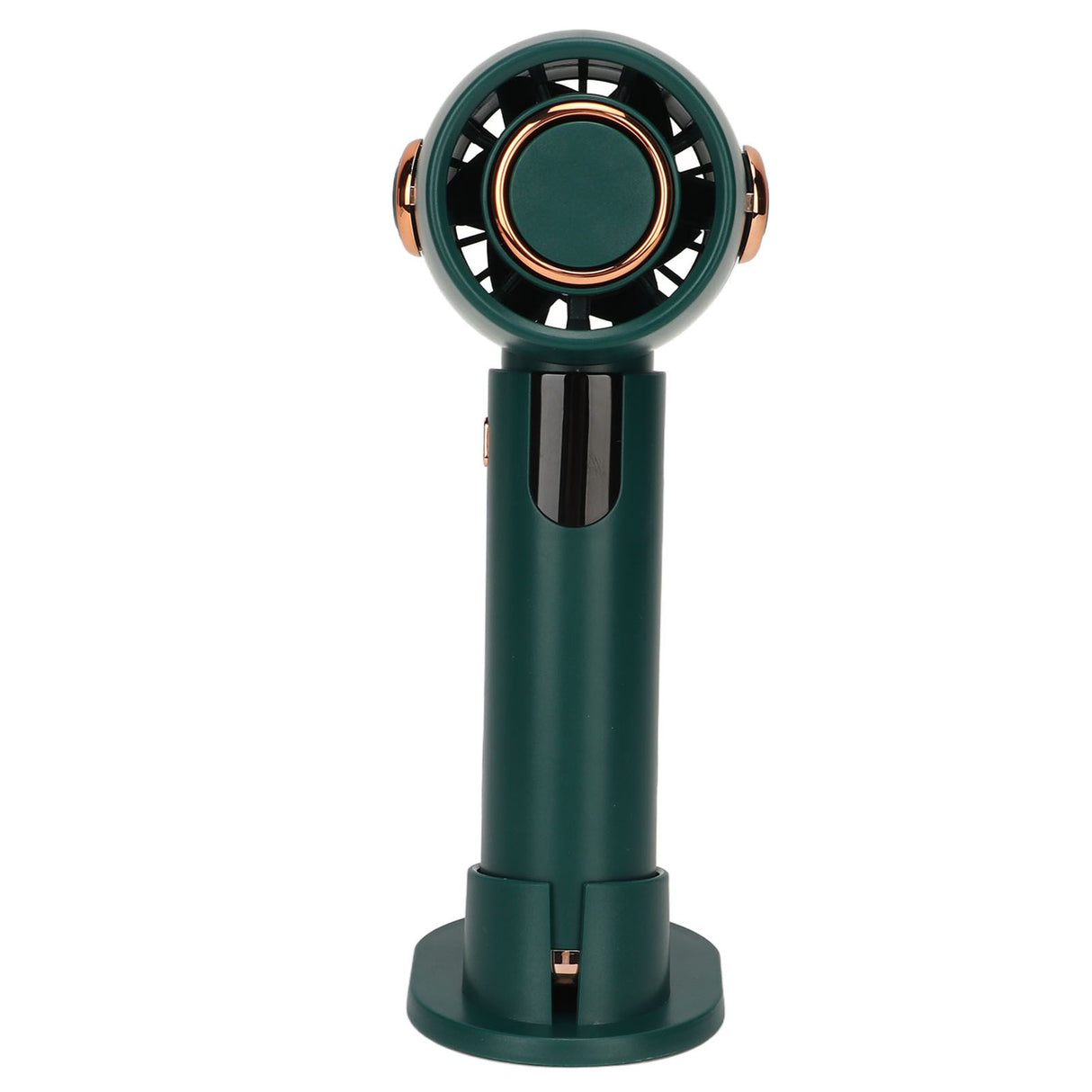 Smart Digital Display Handheld Fan Leafless Silent Small Turbine Fan Pocket Portable USB Electric Fan for Desktop Green