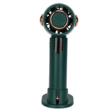Smart Digital Display Handheld Fan Leafless Silent Small Turbine Fan Pocket Portable USB Electric Fan for Desktop Green - Extra Image