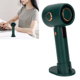 Smart Digital Display Handheld Fan Leafless Silent Small Turbine Fan Pocket Portable USB Electric Fan for Desktop Green - Extra Image