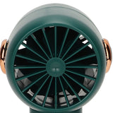 Smart Digital Display Handheld Fan Leafless Silent Small Turbine Fan Pocket Portable USB Electric Fan for Desktop Green