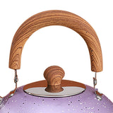 Water Kettle Stainless Steel Whistle Water Kettle Large Capacity Flat Bottomed for Gas Induction Cooker Boil Water 2L Purple - Extra Image