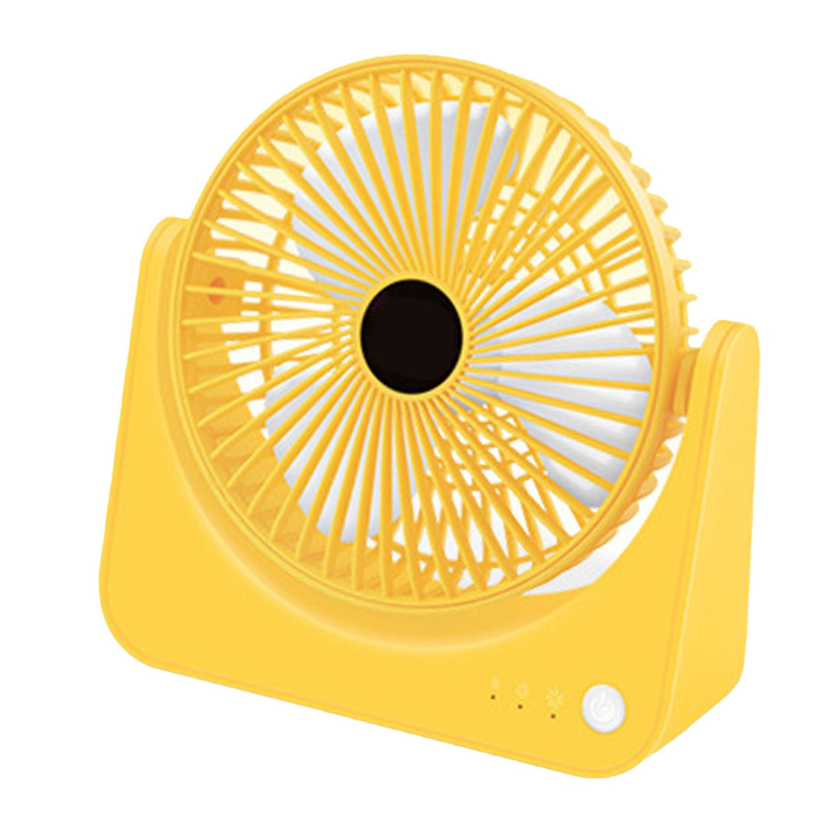 USB Small Desk Fan Quiet Operation Portable Mini Rechargeable Desktop Fan for Home Student Dormitory Office Yellow