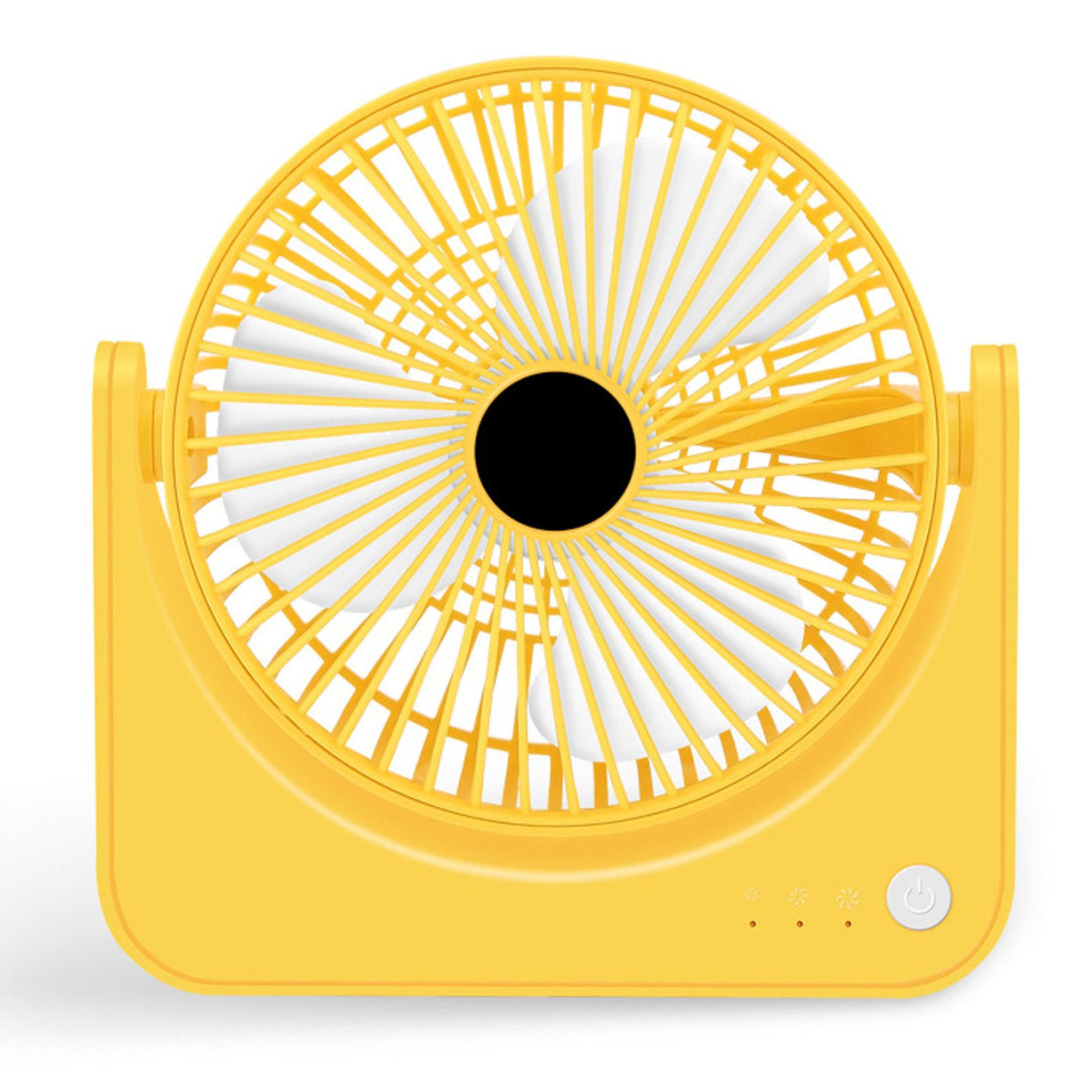 USB Small Desk Fan Quiet Operation Portable Mini Rechargeable Desktop Fan for Home Student Dormitory Office Yellow