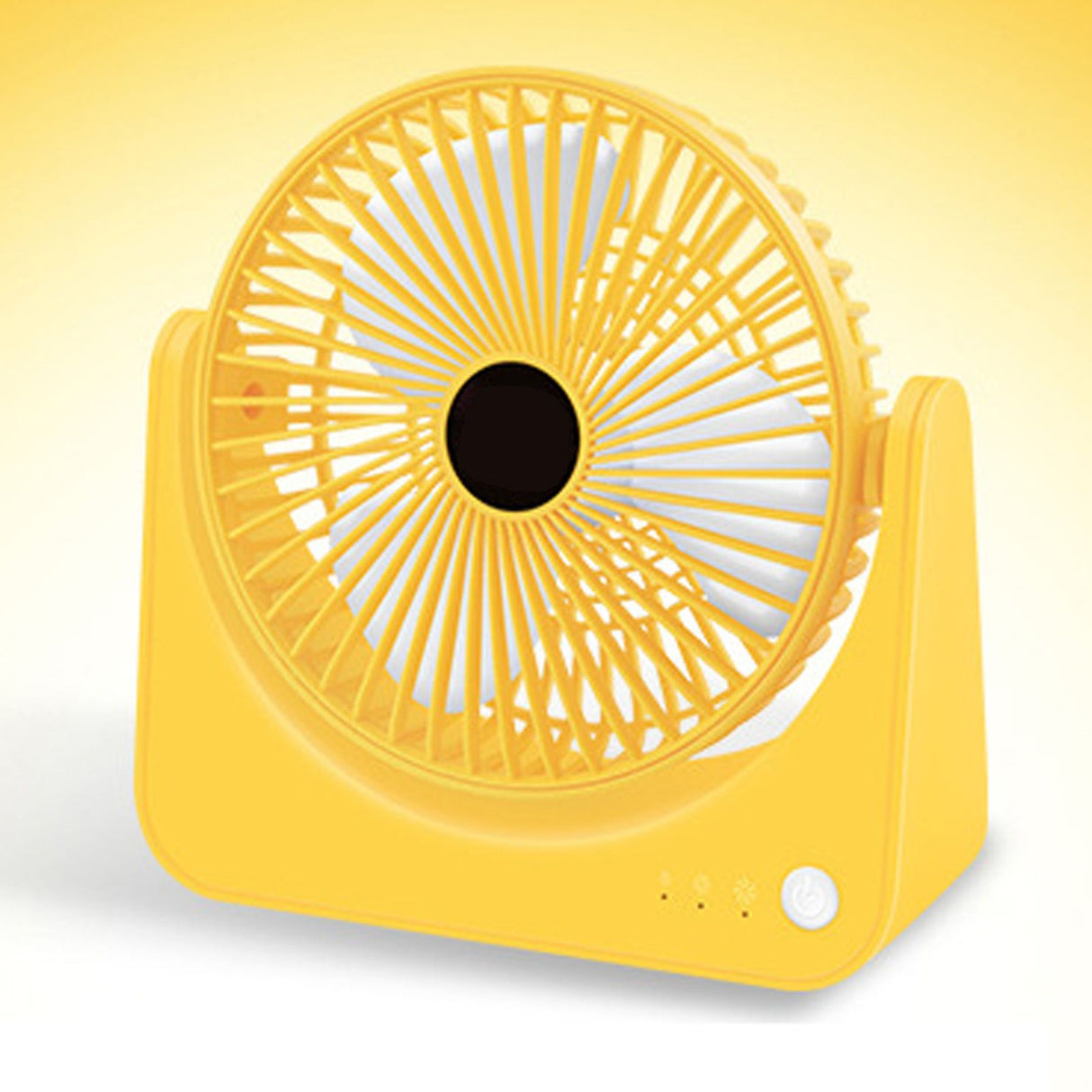 USB Small Desk Fan Quiet Operation Portable Mini Rechargeable Desktop Fan for Home Student Dormitory Office Yellow