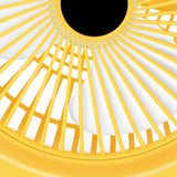 USB Small Desk Fan Quiet Operation Portable Mini Rechargeable Desktop Fan for Home Student Dormitory Office Yellow