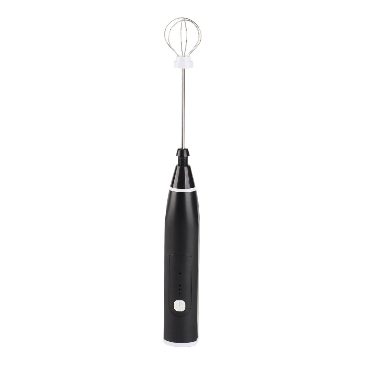 Electric Stirrer Black 3 Speed Modes USB Charge Stainless Steel Comfy Handle Mini Hand Mixer with Egg Separator