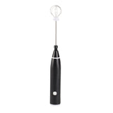 Electric Stirrer Black 3 Speed Modes USB Charge Stainless Steel Comfy Handle Mini Hand Mixer with Egg Separator