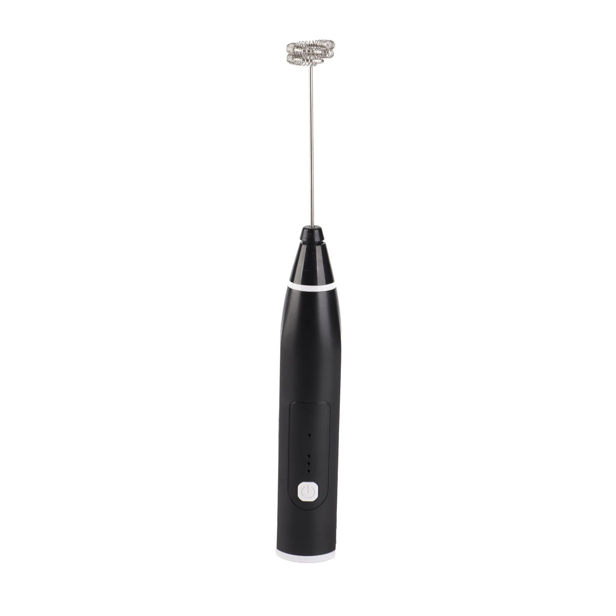 Electric Stirrer Black 3 Speed Modes USB Charge Stainless Steel Comfy Handle Mini Hand Mixer with Egg Separator